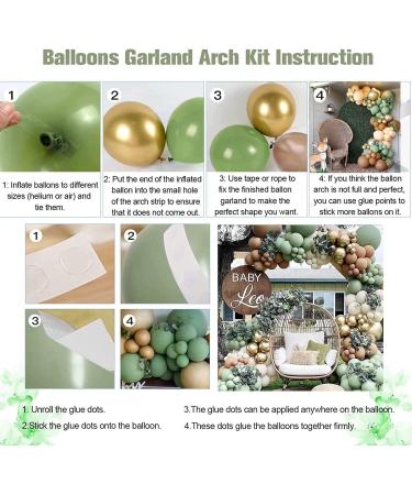 143Pcs Sage Green Balloon Garland Arch Kit Jungle Safari Woodland Balloon Garland Arch Sage Green Brown Beige Gold Balloons for Baby Shower Wild One Safari Birthday Decorations (Sage Green) - Buy Online on GoSupps.com