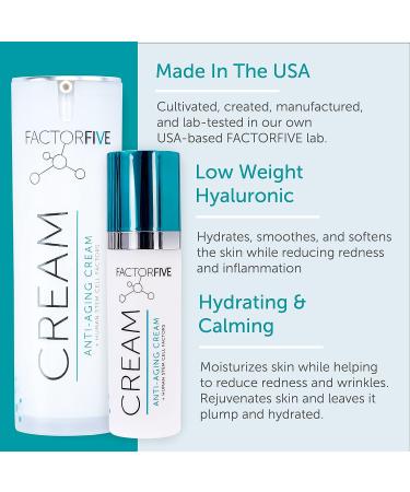 FACTORFIVE Age Defying Cream | Stem Cell Growth Factors | Anti-Wrinkle & Acne Scar Repair | Large 1fl oz - Buy Online on GoSupps.com
