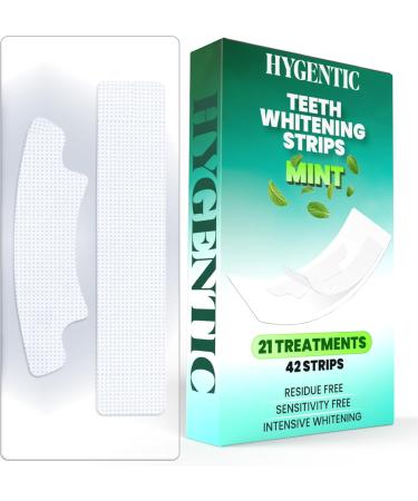 Teeth Whitening Strips for Sensitive Teeth - 21 Enamel Safe Treatments Mint Flavored Deep Stain Removal Residue Free - Buy Online on GoSupps.com