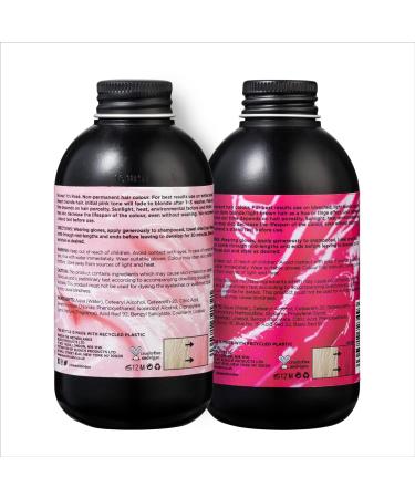 Bleach London Rose & Big Pink Semi-Permanent Hair Colour Creams - Pastel Pink Vegan Dye 150ml - Buy Online on GoSupps.com