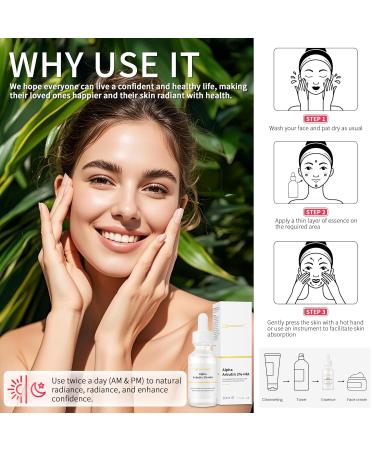 Alpha Arbutin 2% Serum for Dark Spots Acne Scars Pore Minimizer Hydration & Removing Pigmentation - Hyaluronic Acid Serum 1 Pcs 30 ML- 1 Fl Oz 1 Fl Oz (Pack of 1) - Buy Online on GoSupps.com