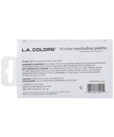L.A. COLORS Sweet Eyeshadow Palette - 16 Color 0.95oz | C74201TAG - Buy Online on GoSupps.com