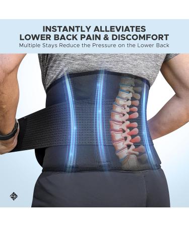Plus Size Lower Back Brace 4XL | Lumbar Support Belt for Pain Relief | Under Clothes Back Support for Men & Women | Ideal for Big & Tall | Obese & Oversized Back Support 48-55 inch - Buy Online on GoSupps.com