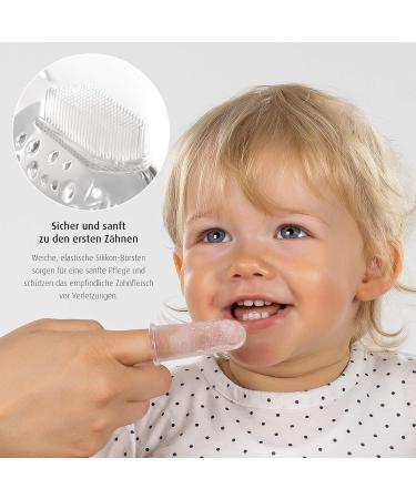 Reer 79249 Silicone Finger Toothbrush for Babies 2 Pieces Latex-Free Transparent - Safe & Gentle Oral Care - Buy Online on GoSupps.com