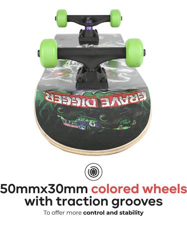 Monster Jam 31 Skateboard - 9-Ply Maple Desk Skateboard for Cruising, Carving, Tricks, and Downhill - Buy Online on GoSupps.com