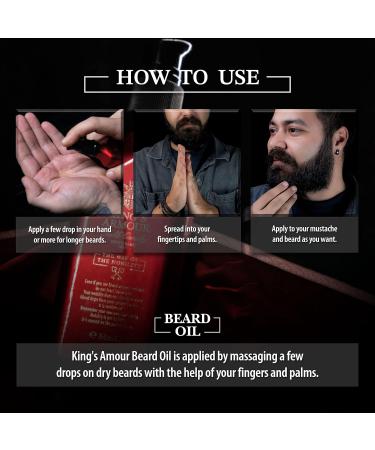 King s Armour Beard Oil - Softens Strengthens & Grows | Jojoba Argan & Sweet Almond | Refreshing Scent - 1.69 oz International Shipping - Buy Online on GoSupps.com