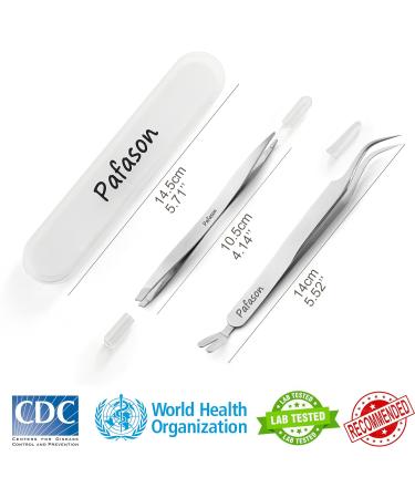 Pafason Stainless Steel Premium Dual Tipped Tick Removal Tweezer Set - Remover for Dogs Cats and Humans with Storage Case - Buy Online on GoSupps.com