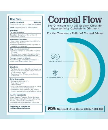 BASE LABORATORIES Corneal Edema Eye Ointment | 3% Sodium Chloride Ophthalmic | Hypertonicity Eye Drops - Triple Pack 15g - Buy Online on GoSupps.com