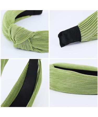 LOVNFC Pleated Knot Headbands for Women - 5pcs No Slip Fashion Turban Hair Bands - Buy Online on GoSupps.com