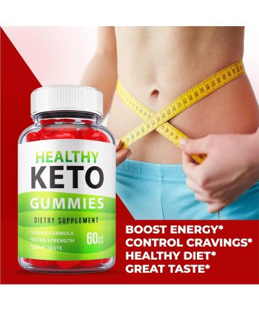 2 Pack Healthy Keto Gummies - Apple Cider Vinegar Supplement - Vegan Formula with Vitamin B12, B6, and Beet Root - 120 Gummies - Buy Online on GoSupps.com