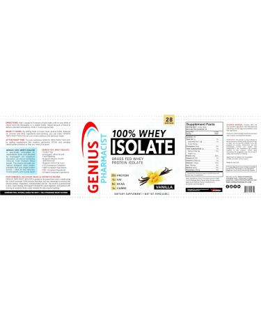 Buy 100% Whey Isolate Vanilla - 2 lb (909g) - 28 Servings | Premium Protein Powder for Optimal Performance - International Shipping Available - Buy Online on GoSupps.com