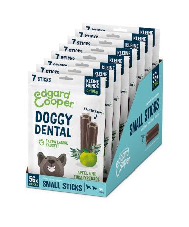 Edgard & Cooper treat 56 Dental Stick Small Dog Natural 8x7 Kausticks Dental Care Eucalyptus & Apple once a day low in calories long chewing time Effective fresh breath eucalyptus/apple 7 pieces (8 Pack) - Buy Online on GoSupps.com