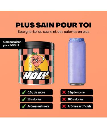 HOLY Iced Tea Lot de 10 bo tes de d gustation Peach x Nectarine x Black Tea avec poudre go t p che | 10 portions d'antioxydants et de superaliments | Th glac sans sucre | V g talien avec ar mes Peach x Nectrarine - Buy Online on GoSupps.com