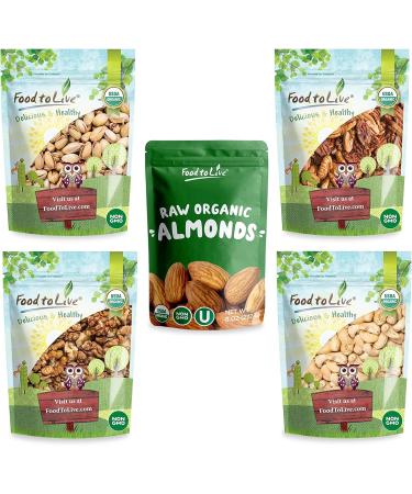 Organic Brain Healthy Nuts Gift Box - Pecans Walnuts Almonds Pistachios Cashews - Buy Online on GoSupps.com