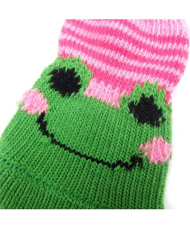 Alfie Pet Mason 6 Set of 4 Pink Anti-Slip Cotton Knit Socks - Size Medium - Buy Online on GoSupps.com