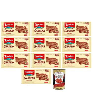 Loacker Loacker Wafer Gardena Waffles Hazelnut Flavored Milk Chocolate Coated 136g + Tomato Pulp Italian Gourmet Tomato Pulp 400g
