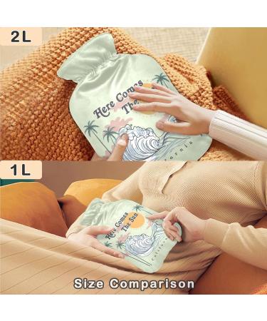 Naanle Palm Sea Wave Hot Water Bottle - Transparent Hand & Foot Warmer for Pain Relief | 1L Heat & Cold Therapy - Buy Online on GoSupps.com