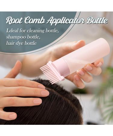 MEGAVOW Pack of 2 Root Comb Applicator Bottle 180ml Squeeze Shampoo Brush Hair Coloring Dye and Scalp Treatment Tools with Graduated Scale (2 Colors) - Buy Online on GoSupps.com