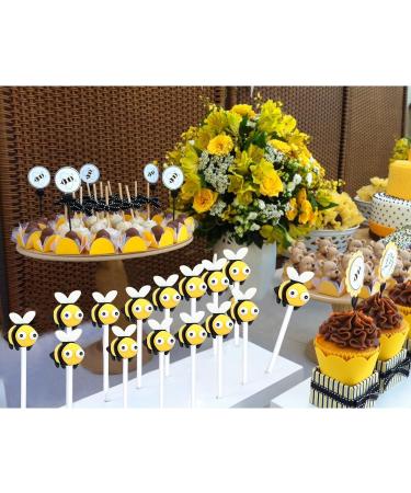 24Pcs Bumble Bee Cupcake Toppers Little Figurine Big Eyes Cute Bee Cupcake Picks Oh Baby Cake Decoration for Bee Theme Baby Shower Kids Boys Girls Birthday Party Decorations Supplies Gifts Style 2 - Buy Online on GoSupps.com
