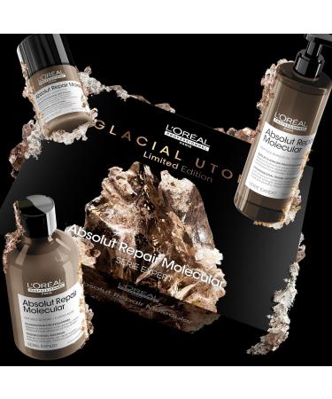 L'Or al Professionnel Absolut Repair Molecular Gift Set Repairing Routine Damaged Hair Shampoo + Rinse-Out Serum + Leave-In Mask Trio Serie Expert Limited Edition - Buy Online on GoSupps.com