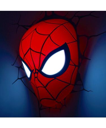 3D Light FX Spiderman Mask Wall Light - Marvel Spider Man Design, Red Plastic - Buy Online on GoSupps.com
