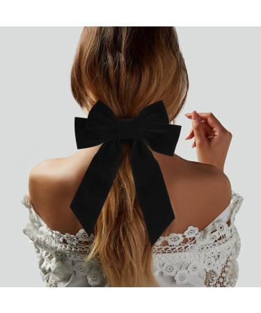 Big Hair Bows for Women Girl  7 Velvet Black Hair Clip Accessories  Gift for Mom  Elegant Hair Decor for Wedding Prom Dating Velvet Bow - Buy Online on GoSupps.com