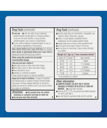 MAJOR Children s Mapap Acetaminophen 160 mg Chewable Tablets - Pain Reliever/Fever Reducer - Aspirin Free - Ibuprofen Free - for Ages 2 to 11-24 Count (3 Pack) 24 Count (Pack of 3) - Buy Online on GoSupps.com