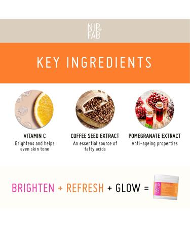 Nip + Fab Vitamin C Fix Brightening Pads - Anti-Aging Facial Pads with Pomegranate & Coffee Extract, 60 Count - Buy Online on GoSupps.com