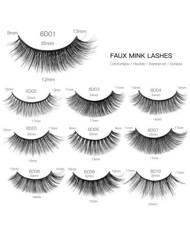SeiBes Self-Adhesive Eyelashes - 5 Pairs Reusable Fluffy Natural Look False Lashes for Beginners | Easy Application Gift - Buy Online on GoSupps.com
