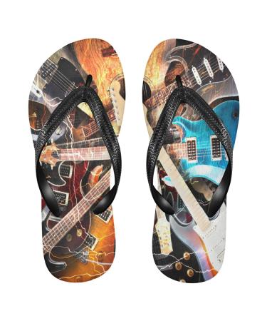 Mnsruu Electric Guitar Flip Flops Home Hotel Spa Bedroom Travel S for Men Women