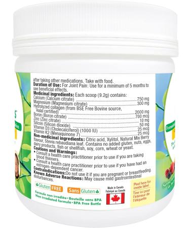  200g Tristar Naturals Bone Supremacy Superior Bone Building Formulation Featuring 2750 mg of Peptan Hydrolyzed Collagen + K2 Natural Berry Flavour European Certified Collagen Grass Fed Made in Canada - Buy Online on GoSupps.com