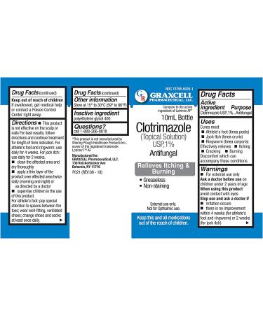 Graxcell Clotrimazole 1% Antifungal Topical Solution - 0.33 fl oz - Buy Online on GoSupps.com