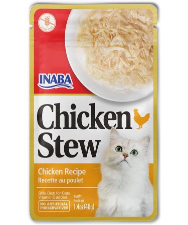 INABA Chicken Stew Side Dish for Cats - 8 Pouches, Vitamin E - Dry Cat Food Topper - Buy Online on GoSupps.com