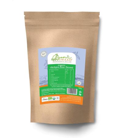 Organic Swaad 500g Chickpea Flour (Besan/Gram Flour) - Organic, Gluten-Free - Buy Online on GoSupps.com