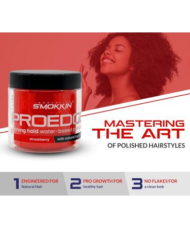 Pro Edge Hair Styling Gel - Alcohol-Free Water-Based Pomade for Stylish Hair - Strong Hold Strawberry Scent (16 Fl oz - Buy Online on GoSupps.com
