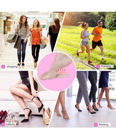 Women's Arch Support Insoles for Flat Feet & Plantar Fasciitis - 4 Pairs of Gel High Arch Inserts - 0.47in Height - Reusable Cushions for Comfort - 2 Black & 2 Beige - Buy Online on GoSupps.com