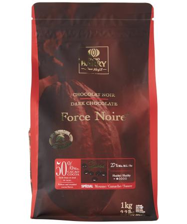 CACAO BARRY 50% Min Cacao Chocolate Force Noire Pistoles 1 kg