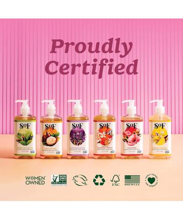 Orange Blossom & Honey Liquid Hand Wash by SoF Body Care | Moisturizing Hand Soap with Sea Algae | 8 oz Pump Bottle | Pack of 3 - Buy Online on GoSupps.com