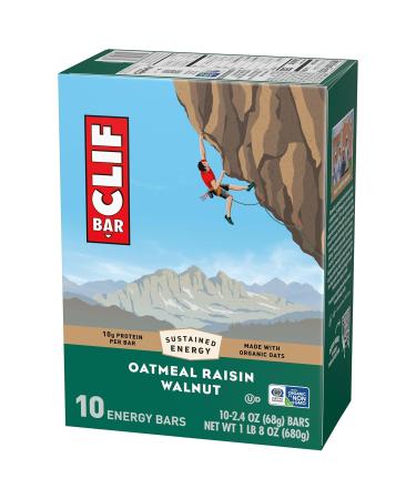 CLIF BAR - Energy Protein Bars - Oatmeal Raisin Walnut - Made with Organic Oats - Energy Bars - Non-GMO - (10 Pack) - Buy Online on GoSupps.com