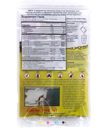 Banana Bag Sweet Orange Electrolyte & Vitamin Powder Packet - Pack of 5 - Buy Online on GoSupps.com