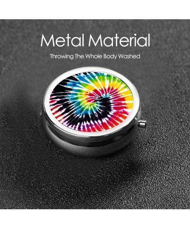 Buy Tie Dye Hippie Mini Pill Box - 3 Compartment Travel Organizer for Medicine Portable Pill Case for Home & Office - Buy Online on GoSupps.com