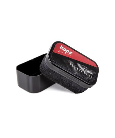 Kaps Shoe Polish Sponge Gives Instant Gloss For Leather Shoes Boots Bags Perfect Shine (Black)