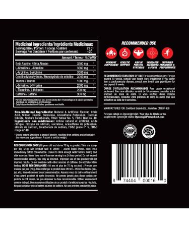 CONFIDENT SPORTS - DYNOMIGHT Fully Dosed - EXPLOSIVE Pre-Workout Maximum Absorption Formula - ORANGE RUSH - 420 Gram 20 Servings - Buy Online on GoSupps.com