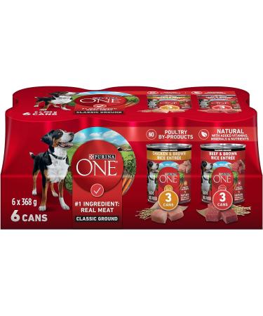 Purina ONE Tender Cuts True Instinct Wet Dog Food in Gravy Variety Pack 2 Flavours - 368 g Can (6 Pack) & Classic Ground Wet Dog Food Variety Pack 2 Flavours - 368 g Can (6 Pack) Pet Food+ Dog Food 368 g Can - Buy Online on GoSupps.com