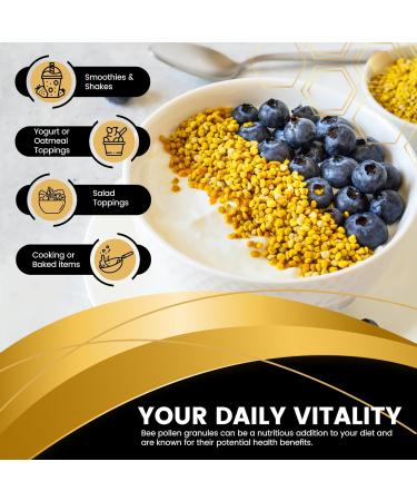 Organic Bee Pollen Granules 2 Lbs - Bee Pollen Supplement Super Food Packed with Proteins Vitamins & Minerals Gluten-Free - Immune Support Energy Boost and Digestive Wellness USA Made 2 Packs 1 Pound (Pack of 2) - Buy Online on GoSupps.com