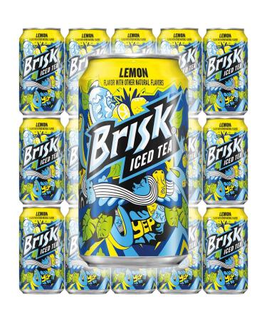 Brisk Iced Tea, Lemon, 12oz Cans (Pack of 15, Total of 180 Fl Oz)