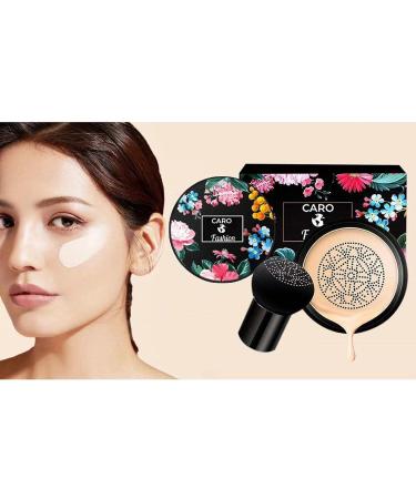 Mushroom Head Air Cushion CC Cream BB Cream Moisturizing Concealer Moisturizing BB Cream Makeup Base Long Lasting Nude Makeup with Mushroom Makeup Sponge Base Primer (Natural) - Buy Online on GoSupps.com