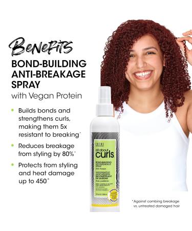 ALL ABOUT CURLS Bond Building Anti-Breakage Spray Strengthens & Protects Vegan & Cruelty Free Sulfate Free 8 Fl Oz - Buy Online on GoSupps.com
