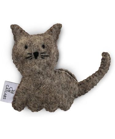 Catlabs Sustainable Cat Toys | Cuddly Cat with Catnip | 100% Natural Sheep Wool | Refillable & Eco-Friendly | Fair Manual Work for Your Cat - Buy Online on GoSupps.com