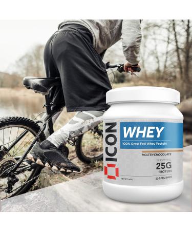 ICON Nutrition Whey Protein Powder 960g - Molten Chocolate Flavor | 30 Servings | 1 Pack - Buy Online on GoSupps.com